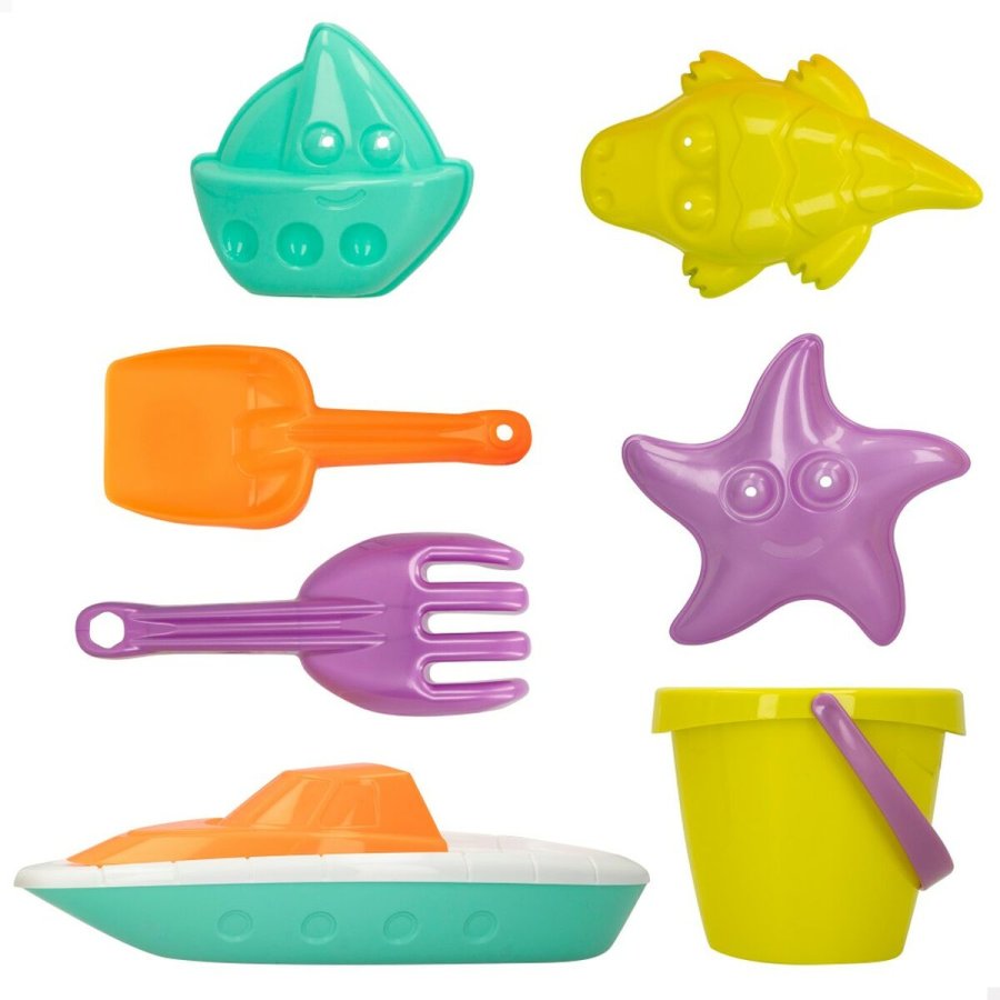 St med legetj til stranden Colorbaby 7 Dele Skib polypropylen (24 enheder) #22