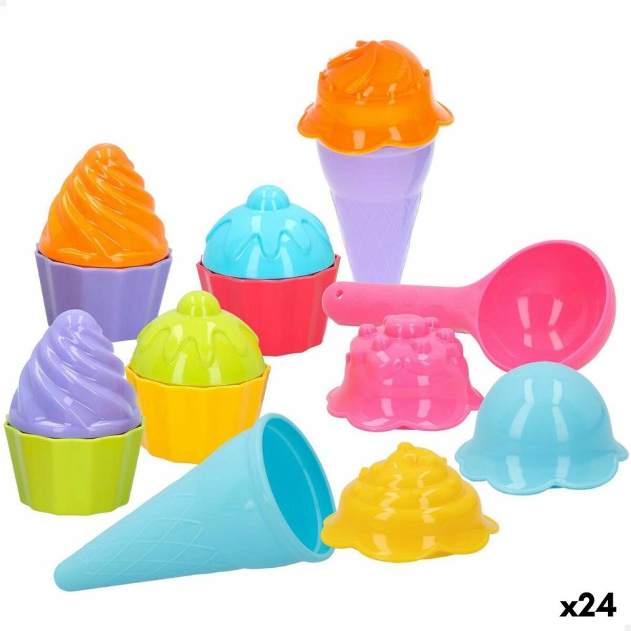 St med legetj til stranden Colorbaby 15 Dele Forme Is Cupcake (24 enheder) #1