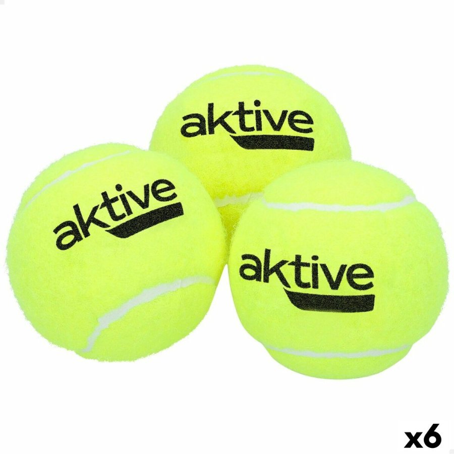 Padel-bolde Aktive 3 Dele Gul 6 enheder #1