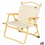 Sammenklappelig campingstol Aktive Sabana 47 x 62 x 42 cm (2 enheder) #1