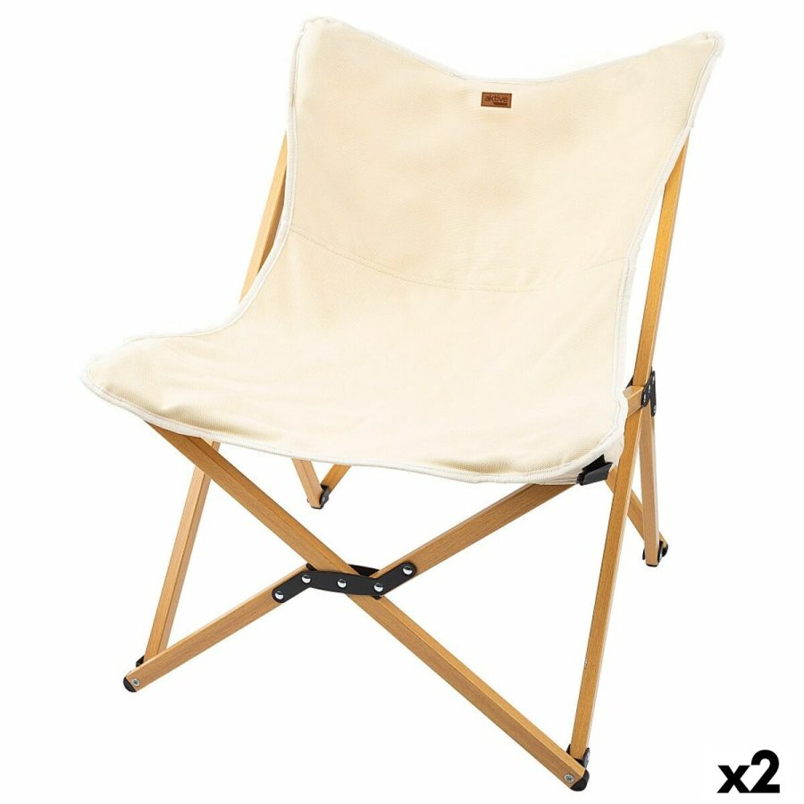 Sammenklappelig campingstol Aktive Jord 58 x 73 x 61 cm (2 enheder) #1