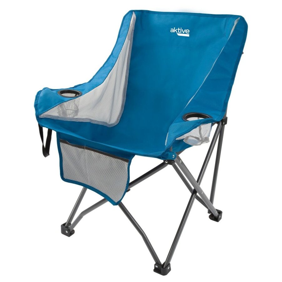 Sammenklappelig campingstol Aktive Bl 48 x 86 x 50 cm (2 enheder) #8