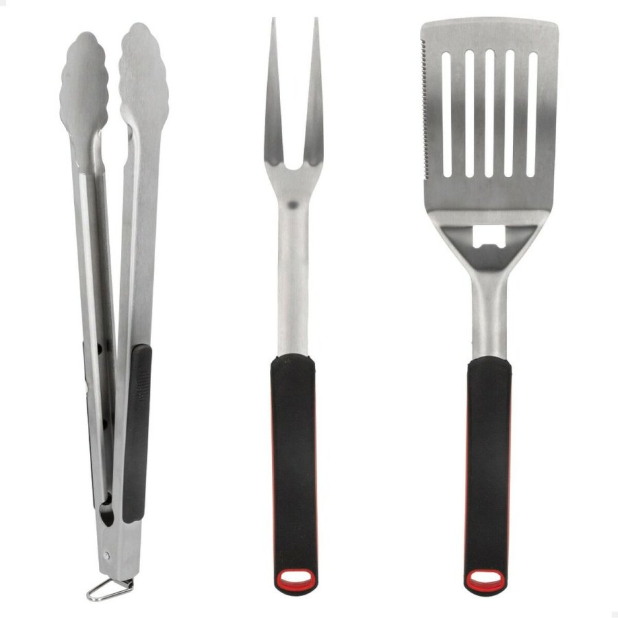 St med grillredskaber Aktive 3 Dele Havegrill Rustfrit stl 9 x 41 x 5 cm (4 enheder) #5