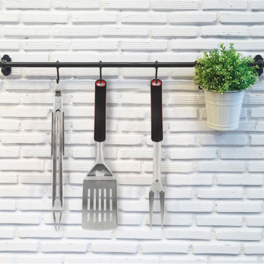 St med grillredskaber Aktive 3 Dele Havegrill Rustfrit stl 9 x 41 x 5 cm (4 enheder) #13