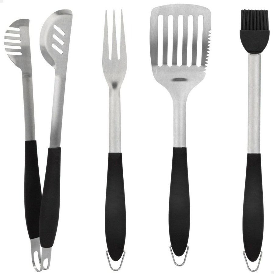 St med grillredskaber Aktive 4 Dele Havegrill Rustfrit stl 10 x 42 x 4 cm (4 enheder) #5
