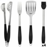 St med grillredskaber Aktive 4 Dele Havegrill Rustfrit stl 10 x 42 x 4 cm (4 enheder) #1