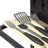 St med grillredskaber Aktive 4 Dele Havegrill Rustfrit stl 10 x 42 x 4 cm (4 enheder) #9