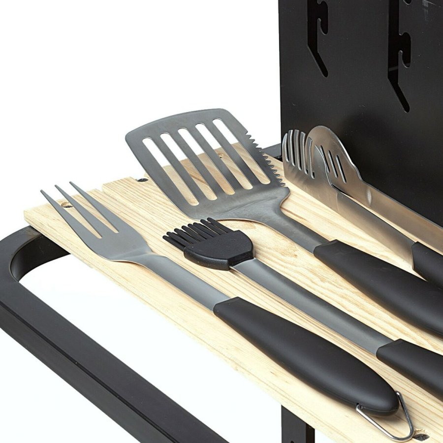 St med grillredskaber Aktive 4 Dele Havegrill Rustfrit stl 10 x 42 x 4 cm (4 enheder) #9