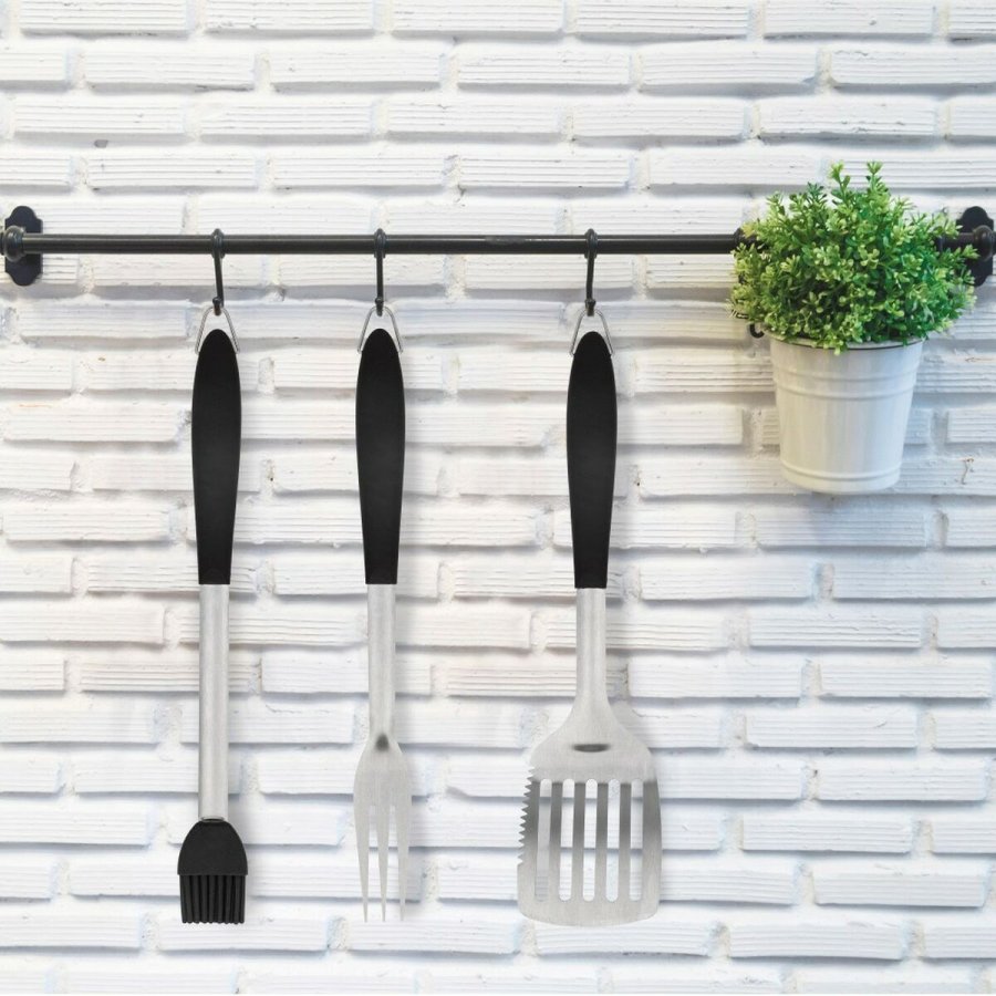 St med grillredskaber Aktive 4 Dele Havegrill Rustfrit stl 10 x 42 x 4 cm (4 enheder) #13