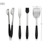St med grillredskaber Aktive 4 Dele Havegrill Rustfrit stl 10 x 42 x 4 cm (4 enheder) #17
