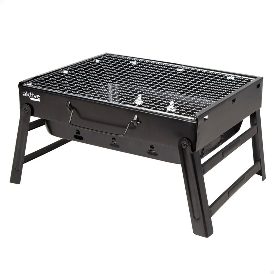Havegrill Transportabel Aktive Rektangulr Sort Stl 40 x 20 x 28 cm #5