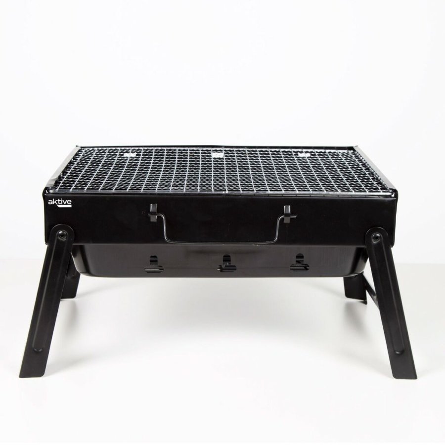Havegrill Transportabel Aktive Rektangulr Sort Stl 40 x 20 x 28 cm #9