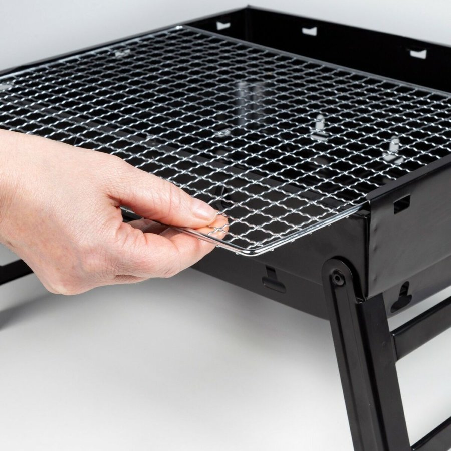 Havegrill Transportabel Aktive Rektangulr Sort Stl 40 x 20 x 28 cm #13