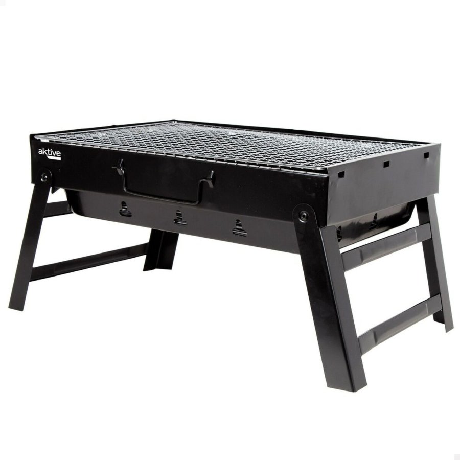 Havegrill Transportabel Aktive Rektangulr Sort 50 x 23 x 30 cm (2 enheder) #5