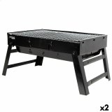 Havegrill Transportabel Aktive Rektangulr Sort 50 x 23 x 30 cm (2 enheder) #1