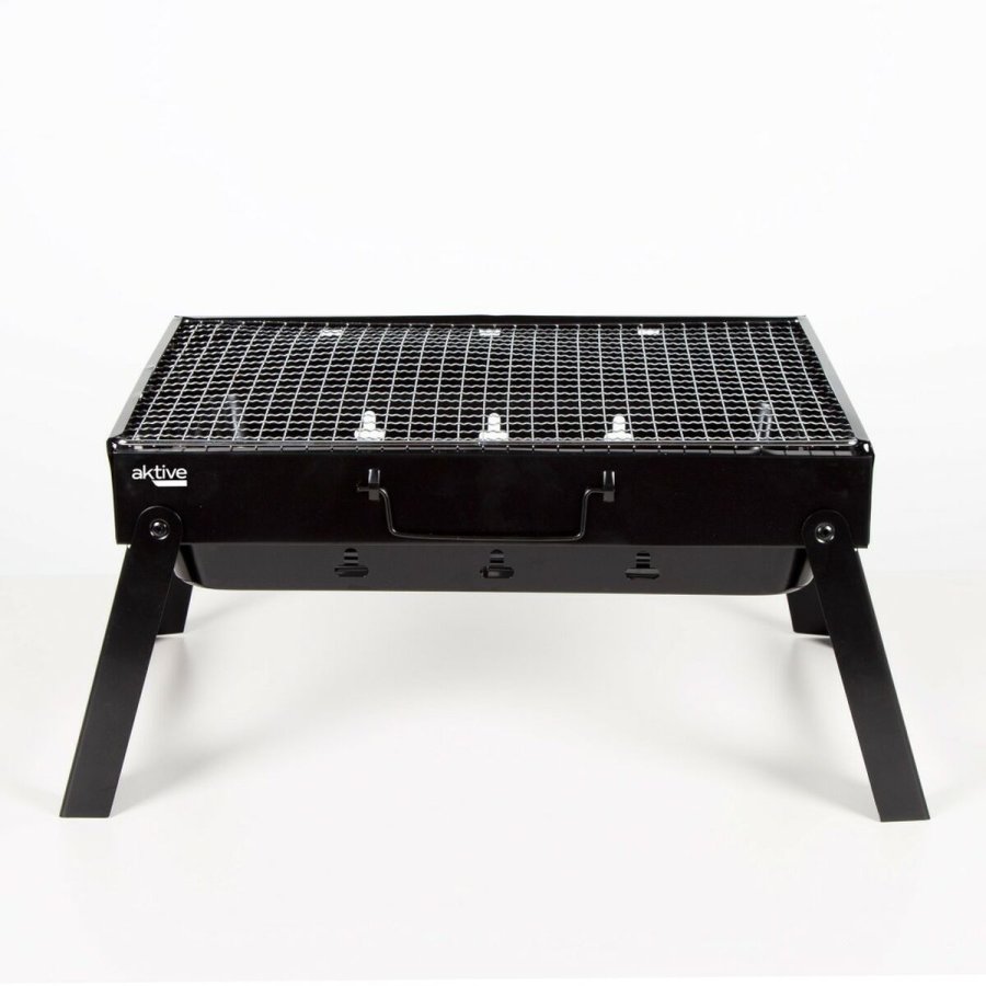 Havegrill Transportabel Aktive Rektangulr Sort 50 x 23 x 30 cm (2 enheder) #9