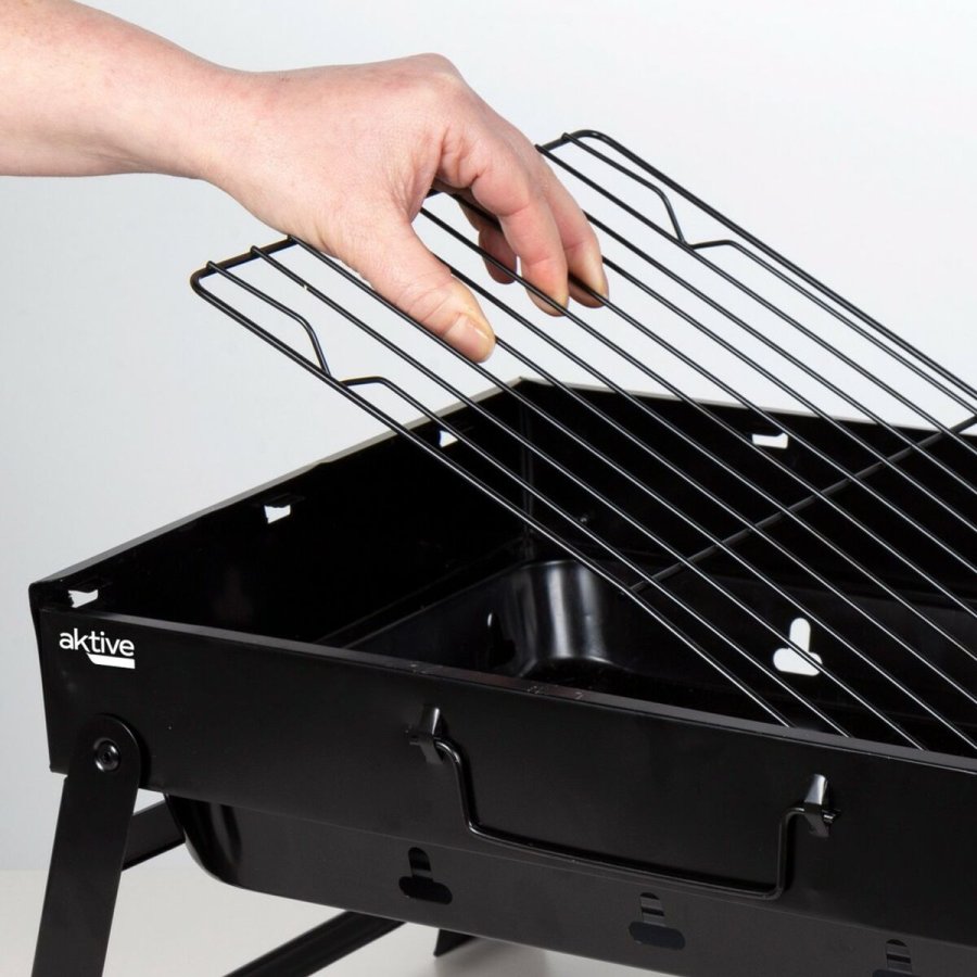 Havegrill Transportabel Aktive Rektangulr Sort 50 x 23 x 30 cm (2 enheder) #21