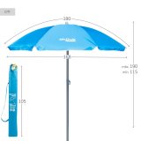 Parasol Aktive Bl� � 180 cm 180 x 187,5 x 180 cm 180 x 190 x 180 cm UV50 (12 enheder) #5