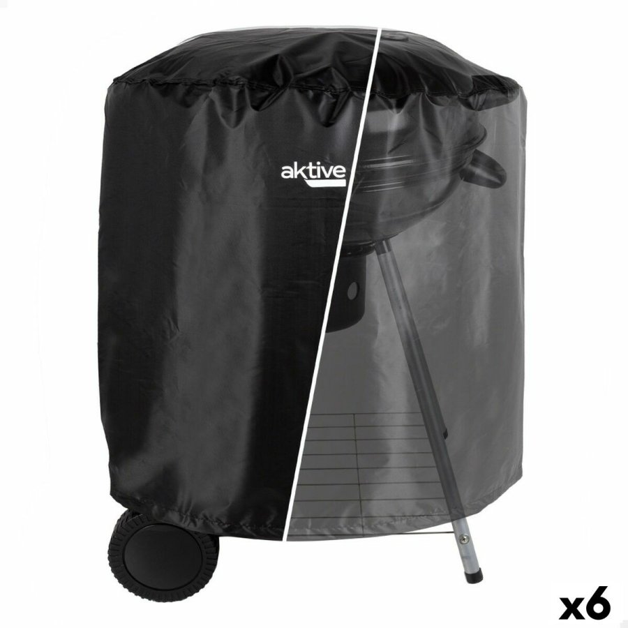 Beskyttelsesdksel til grill Aktive Sort 6 enheder 69,5 x 67 x 69,5 cm #1