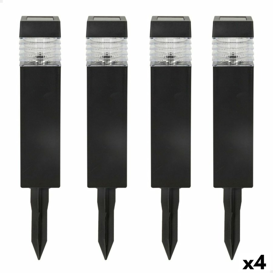 S�t med solcelle-havelys Aktive 4 Dele Plastik 6 x 39,5 x 6 cm (4 enheder) #1