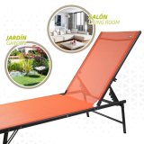 Liggende lounder Aktive Orange 180 x 35 x 49 cm (2 enheder) #6