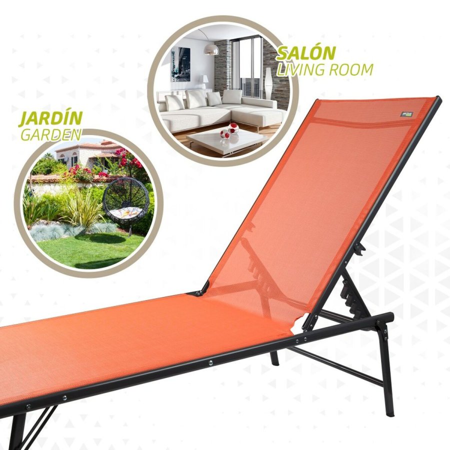 Liggende lounder Aktive Orange 180 x 35 x 49 cm (2 enheder) #6
