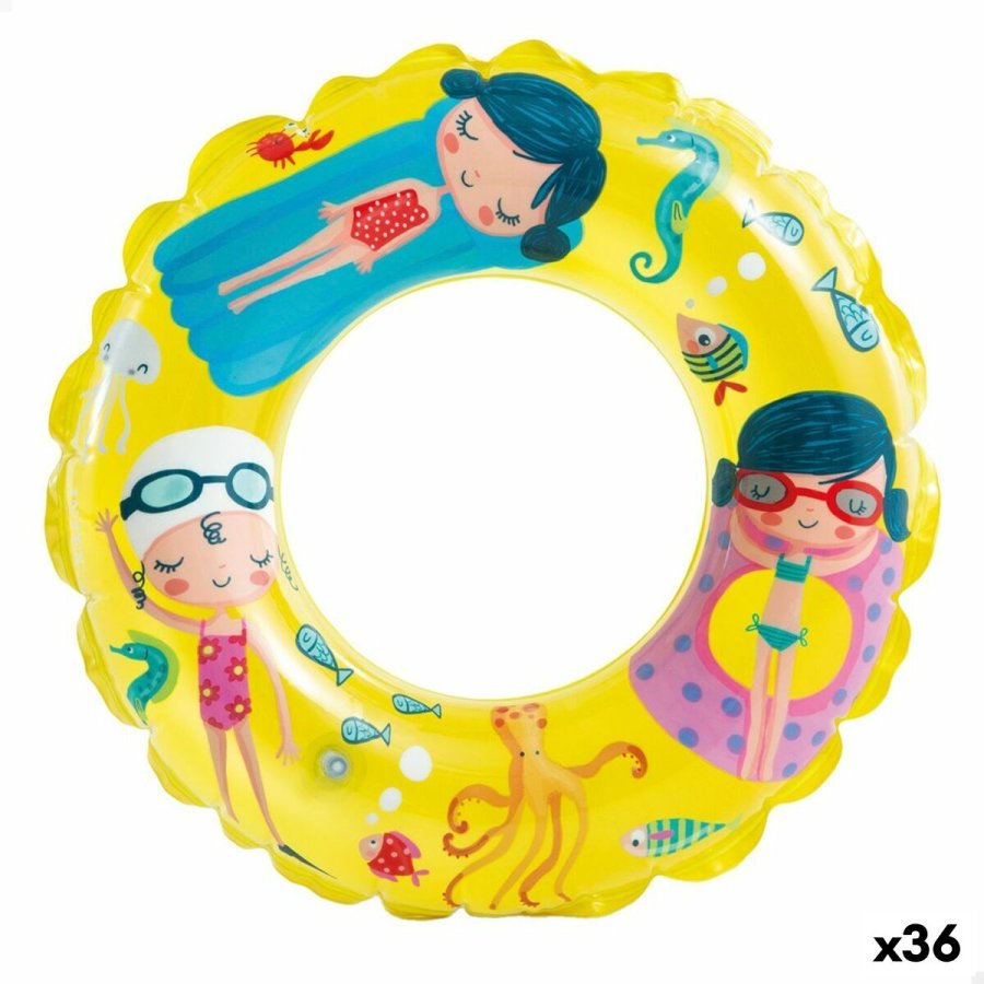 Oppustelig flydende donut Intex  61 cm (36 Enheder) #1