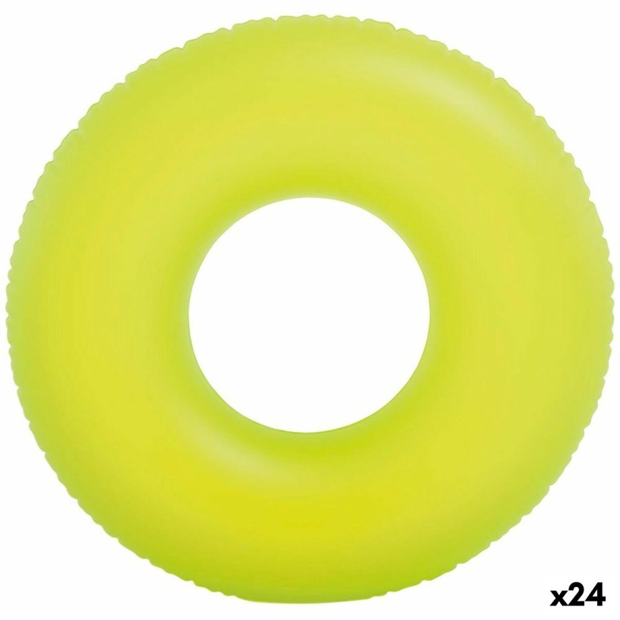 Oppustelig flydende donut Intex Neon 91 x 91 cm (24 enheder) #1