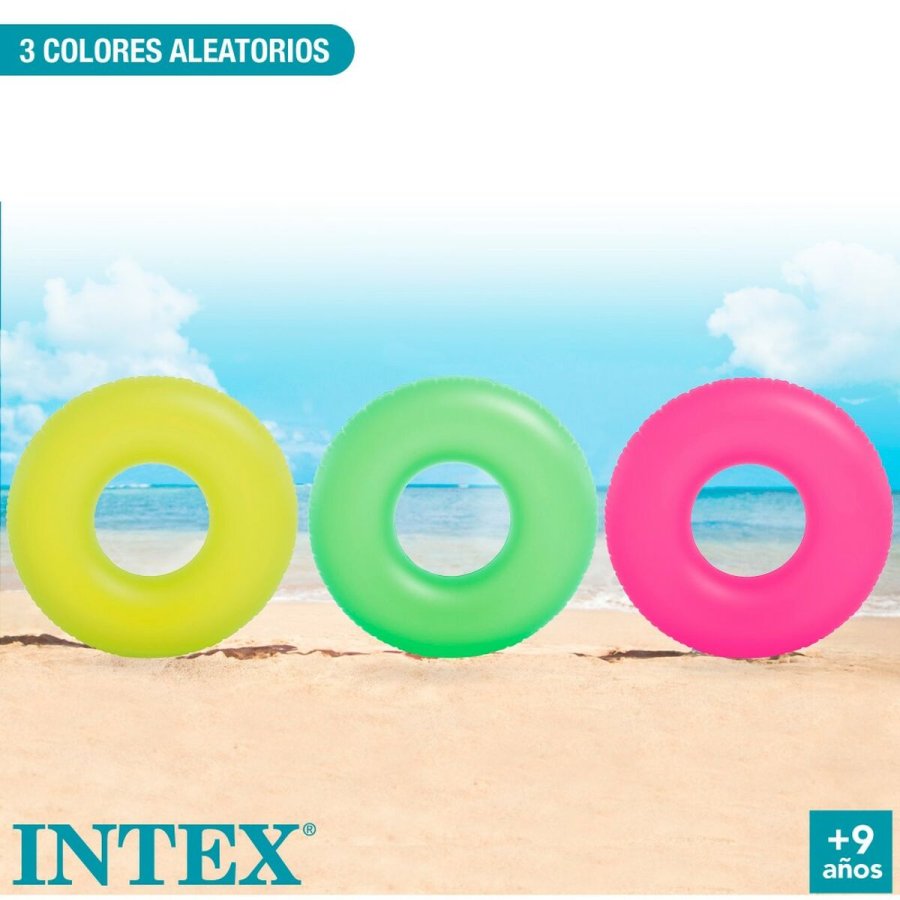 Oppustelig flydende donut Intex Neon 91 x 91 cm (24 enheder) #15