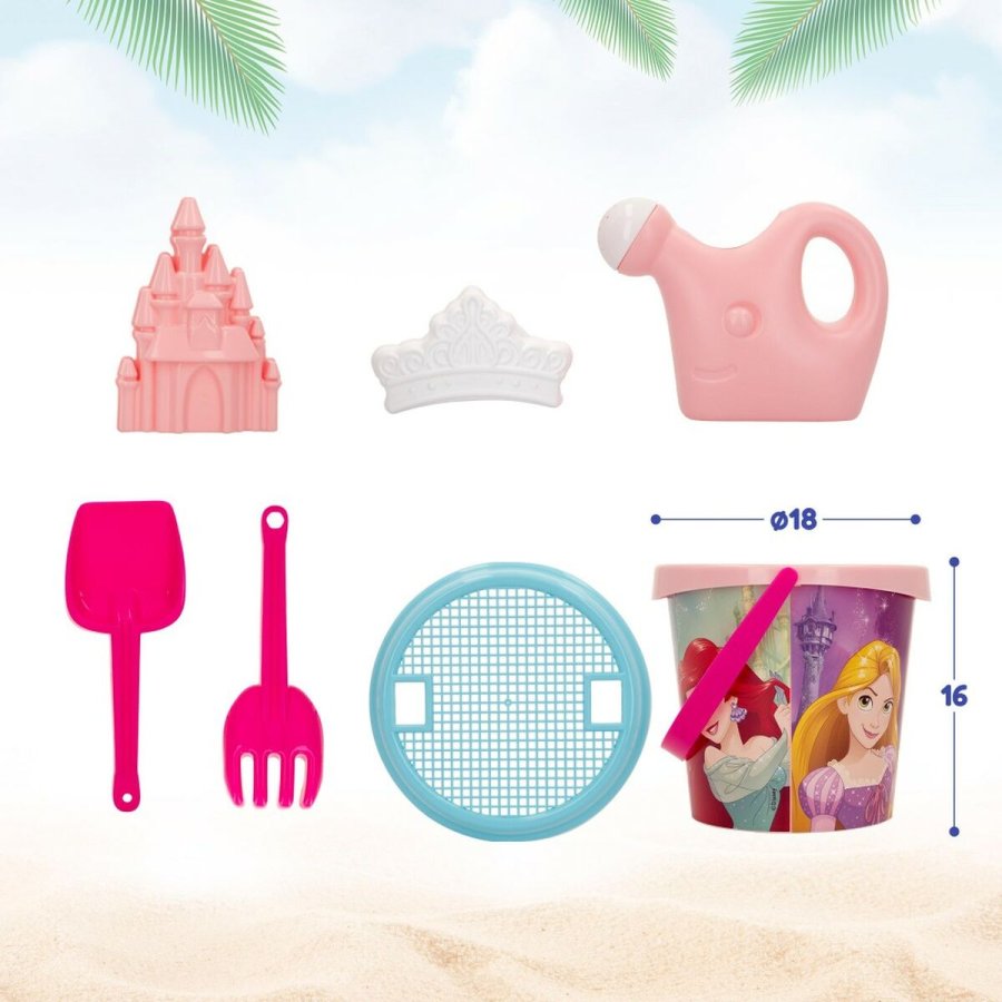 St med legetj til stranden Disney Princess polypropylen 18 x 16 x 18 cm  18 cm (12 enheder) #43