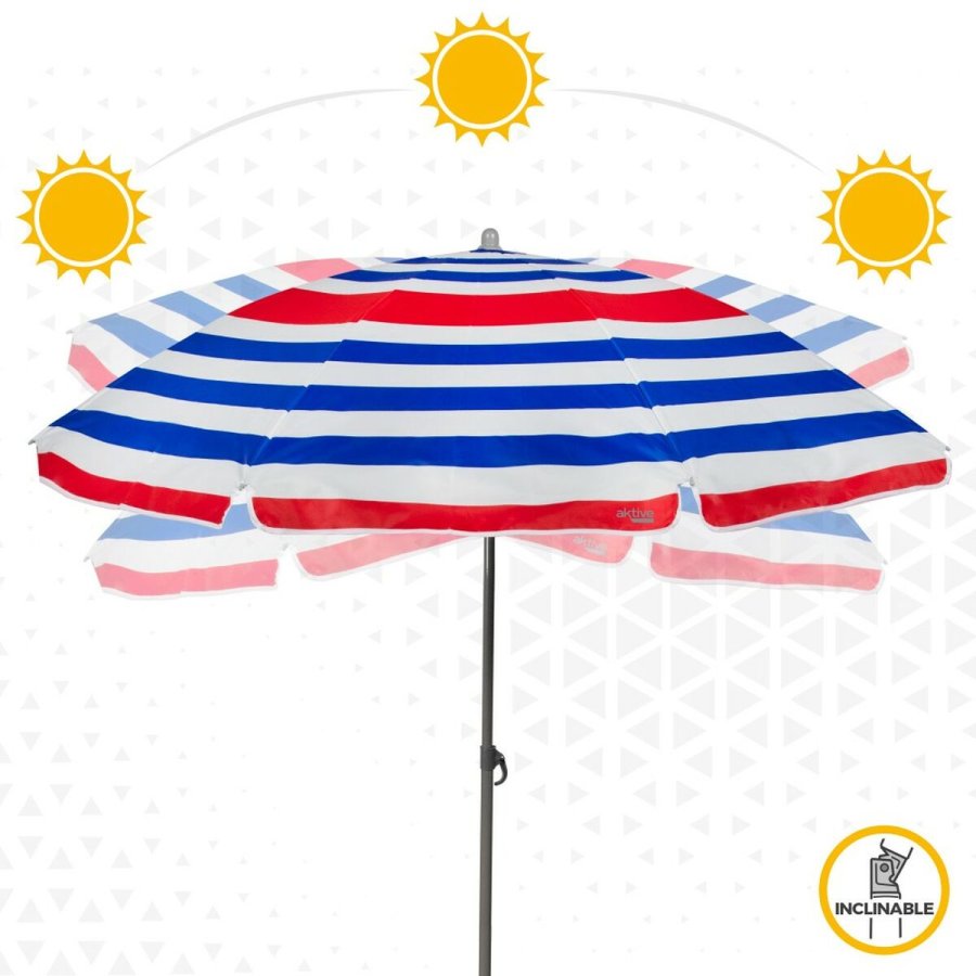 Solsk�rm Aktive Bl� R�d Multifarvet S�lvfarvet � 160 cm 160 x 167 x 160 cm (12 enheder) #6