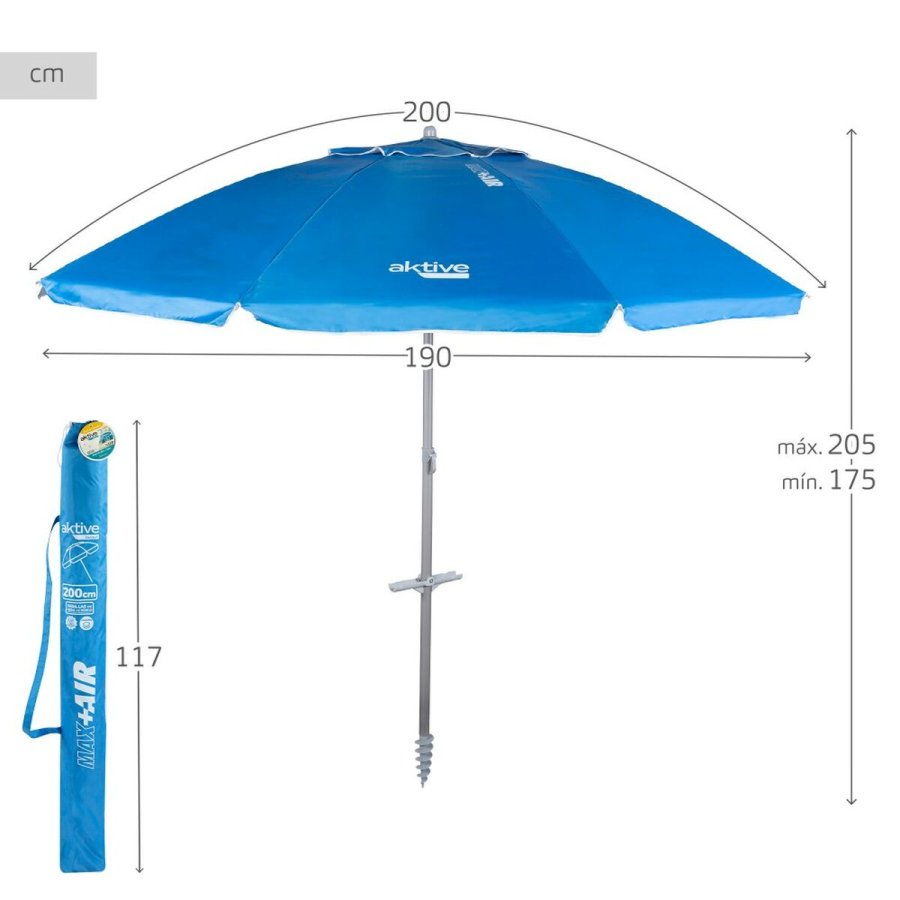 Parasol Aktive Bl� 200 x 205 x 200 cm (6 enheder) #5