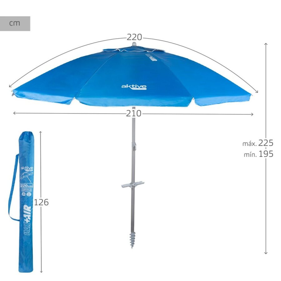 Parasol Aktive Bl� 220 x 225 x 220 cm (6 enheder) #5
