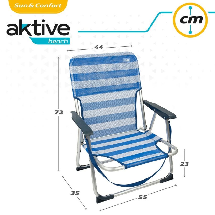 strandstol Aktive Foldbar Bl 44 x 72 x 35 cm (4 enheder) #7
