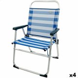 strandstol Aktive Bl Hvid 48 x 88 x 50 cm Aluminium Foldbar (4 enheder) #1
