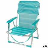 strandstol Aktive Turkisbl 44 x 72 x 35 cm Aluminium Foldbar (4 enheder) #1