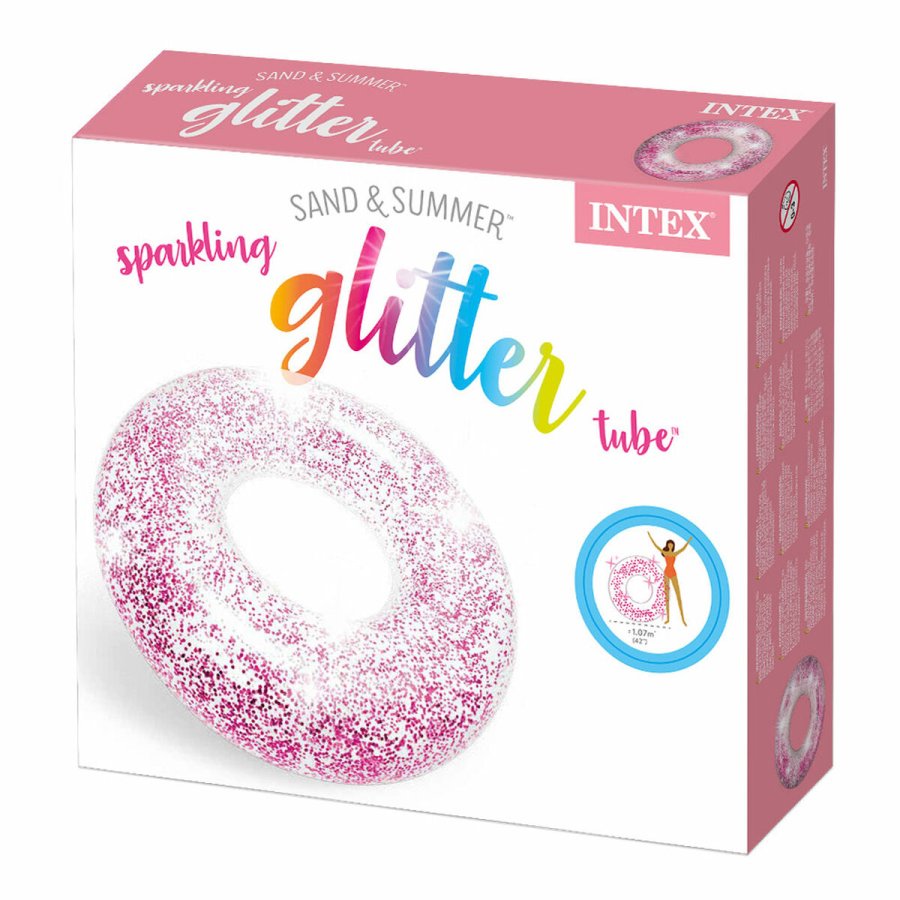 Oppustelig flydende donut Intex Gennemsigtig Skinne  119 cm (6 enheder) #6