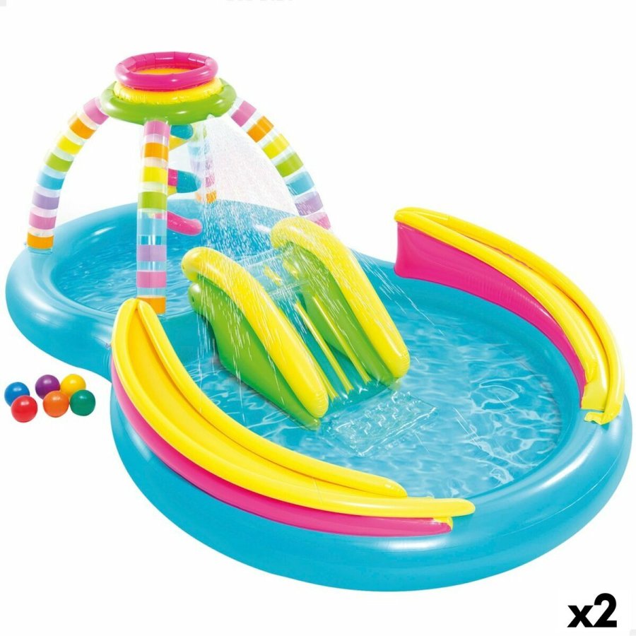 Oppustelig Pool til Brn Intex Regnbue 374 L 295 x 109 x 191 cm (2 enheder) #1