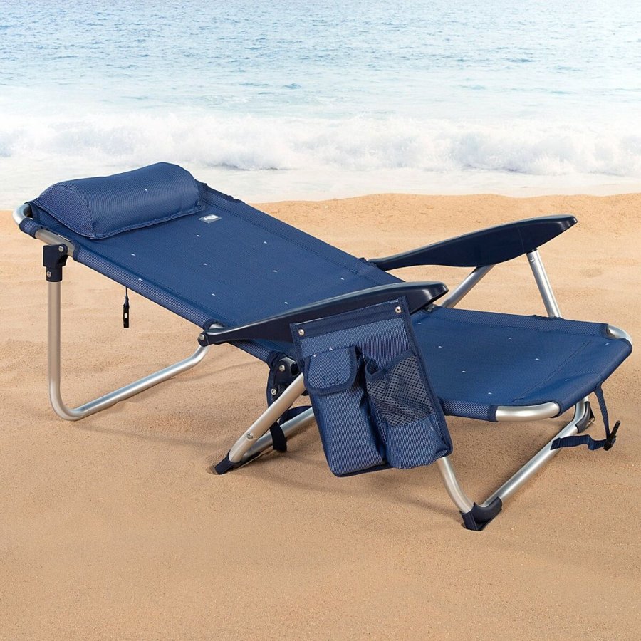 strandstol Aktive Foldbar Marinebl 51 x 76 x 45 cm (2 enheder) #4