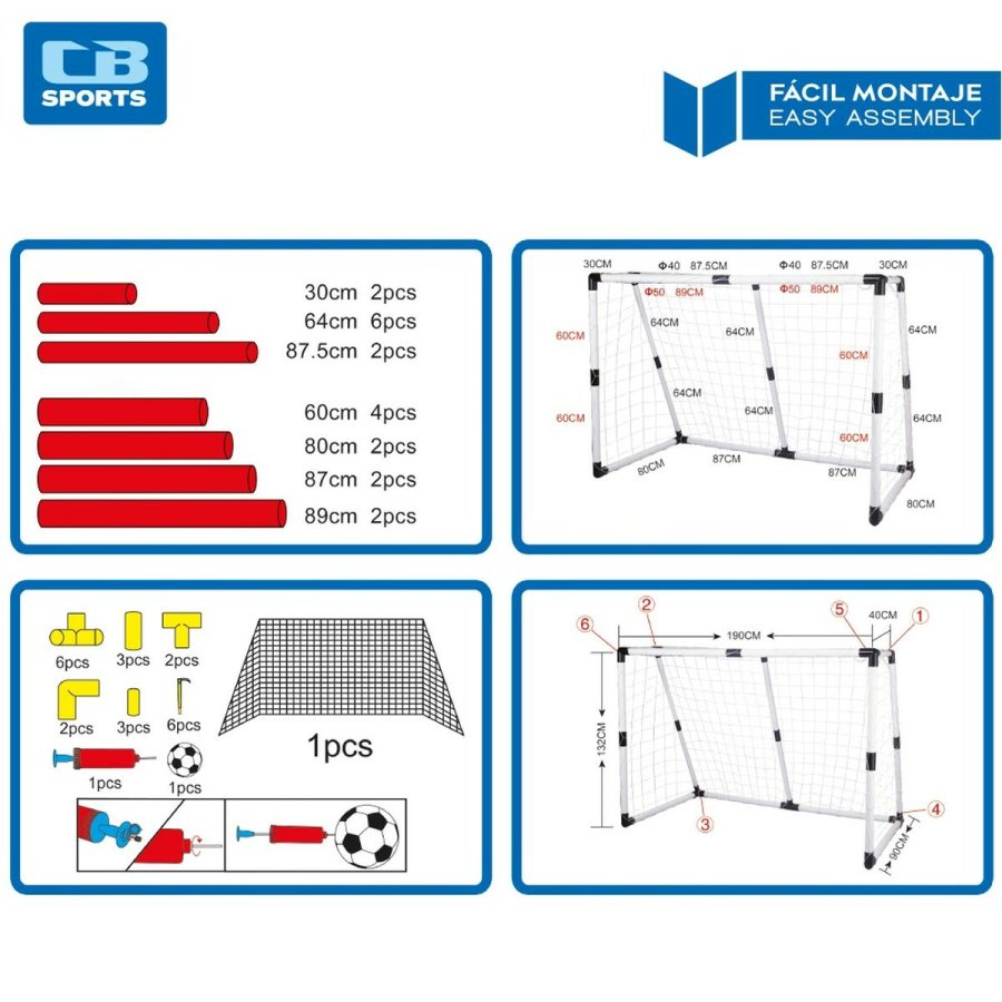 Fodboldml Colorbaby 190 x 132 x 90 cm (2 enheder) #19
