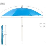 Parasol Aktive 220 x 210 x 220 cm (2 enheder) #5