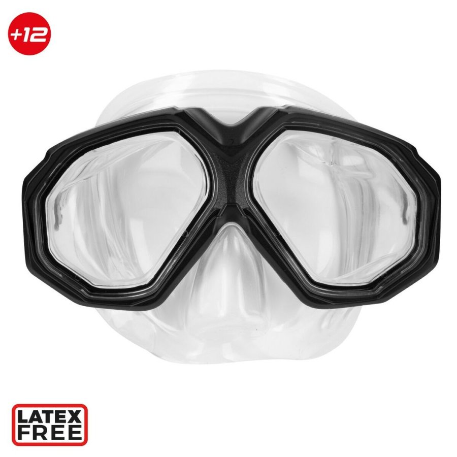 Snorkel beskyttelsesbriller og rr AquaSport Sort Voksne (2 enheder) #9
