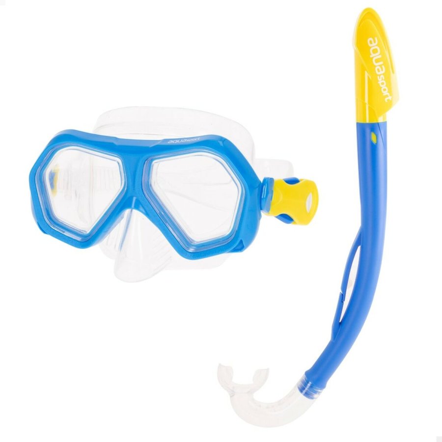 Snorkel beskyttelsesbriller og rr til brn AquaSport Bl (4 enheder) #3