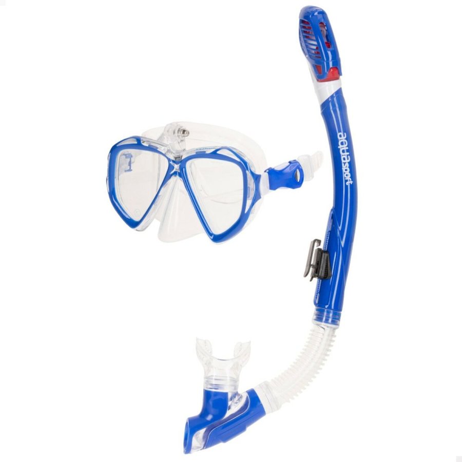 Snorkel beskyttelsesbriller og rr AquaSport Bl Voksne (2 enheder) #2