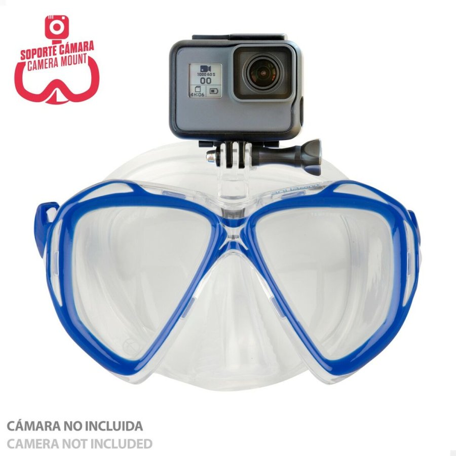 Snorkel beskyttelsesbriller og rr AquaSport Bl Voksne (2 enheder) #5