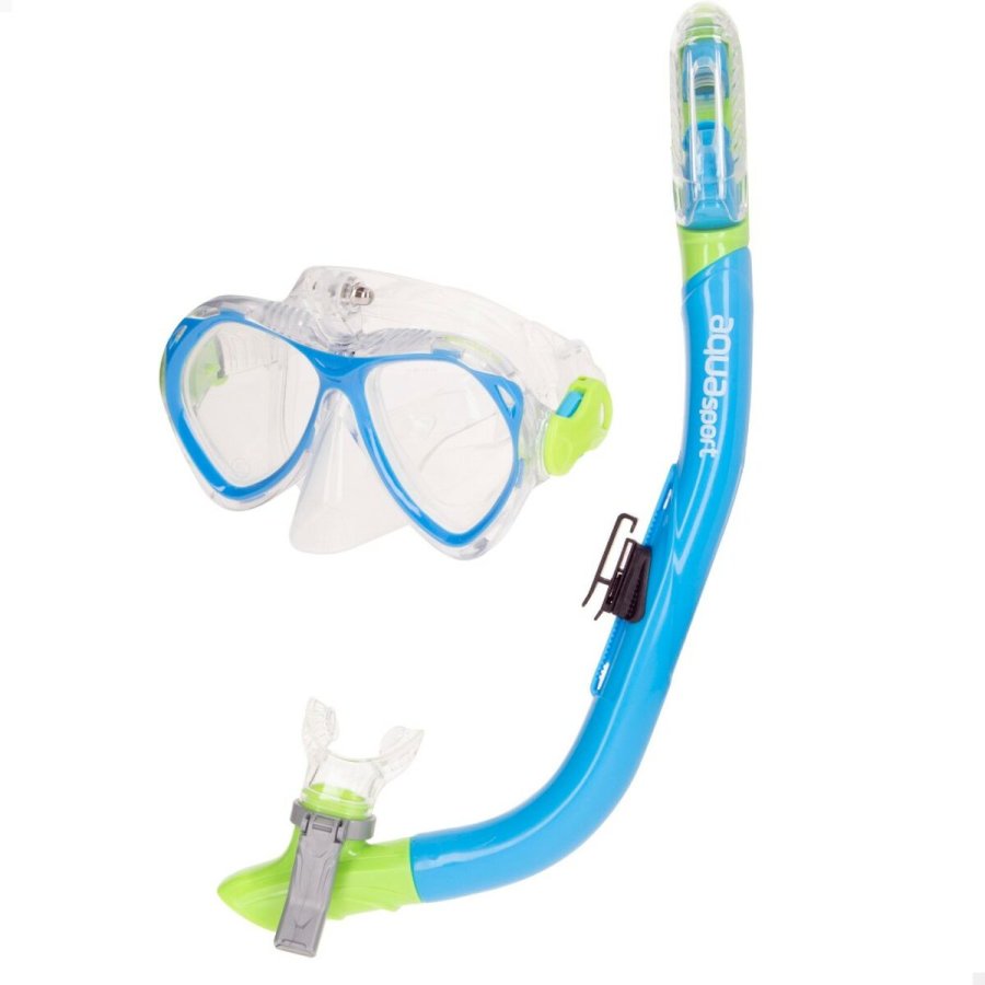 Snorkel beskyttelsesbriller og rr til brn AquaSport Bl (2 enheder) #3