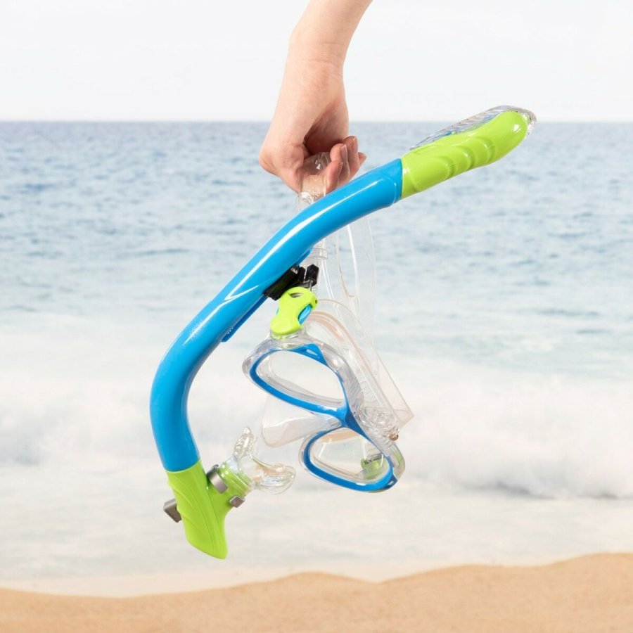 Snorkel beskyttelsesbriller og rr til brn AquaSport Bl (2 enheder) #5