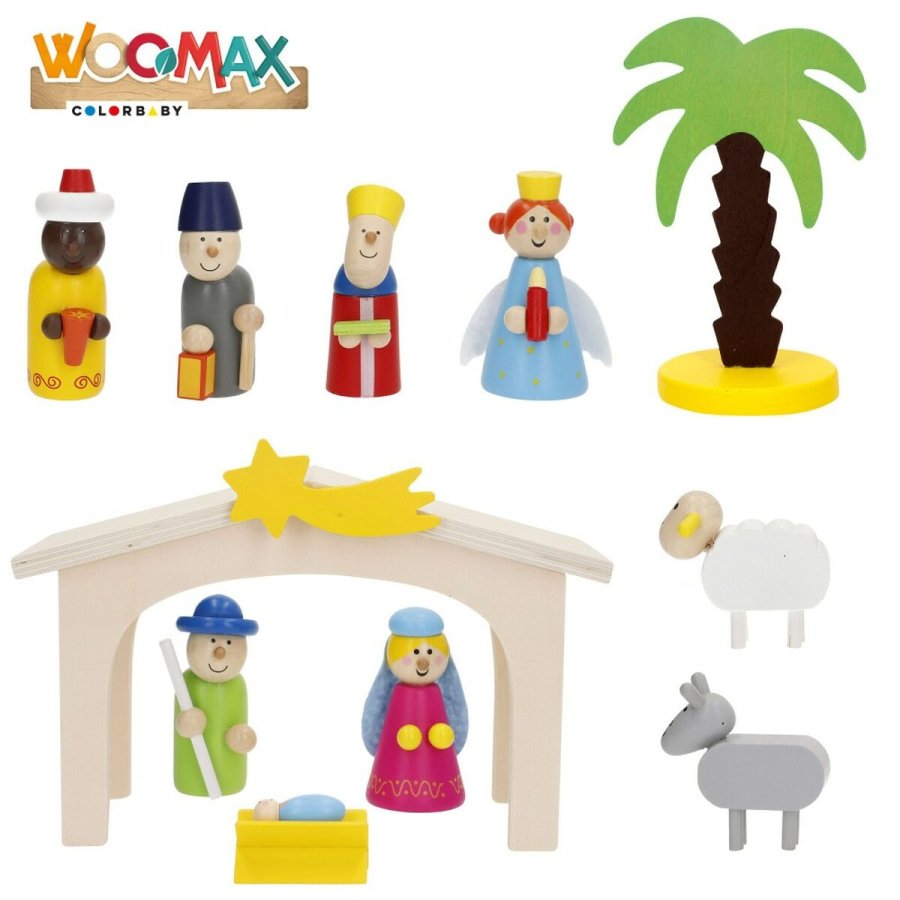 Betlehem dekoration Woomax Tr plywood 23 x 16 x 11 cm (4 enheder) #21