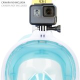 Snorkelmaske med sportskamerasttte AquaSport Bl Turkisbl (4 enheder) #3