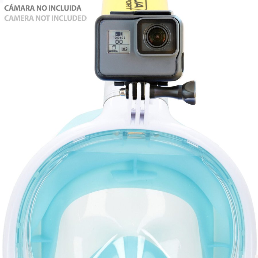 Snorkelmaske med sportskamerasttte AquaSport Bl Turkisbl (4 enheder) #3